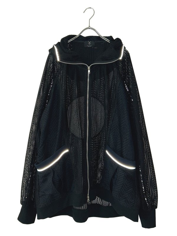 画像1: カクレミ/Mesh-zip up Hoodie
