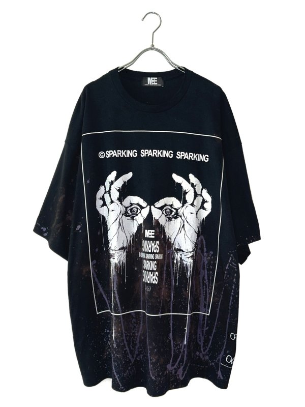 画像1: M:E/ブリーチ+染め加工BIG-Tシャツ