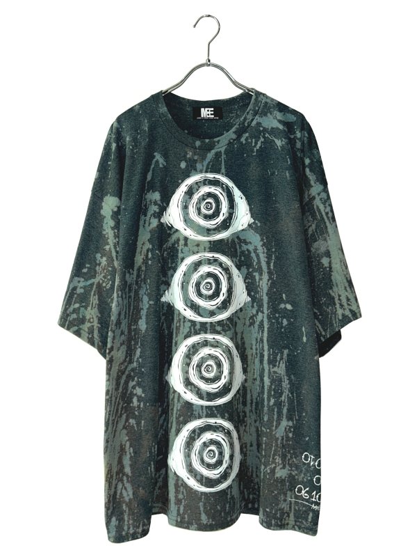 画像1: M:E/ブリーチ+染め加工BIG-Tシャツ