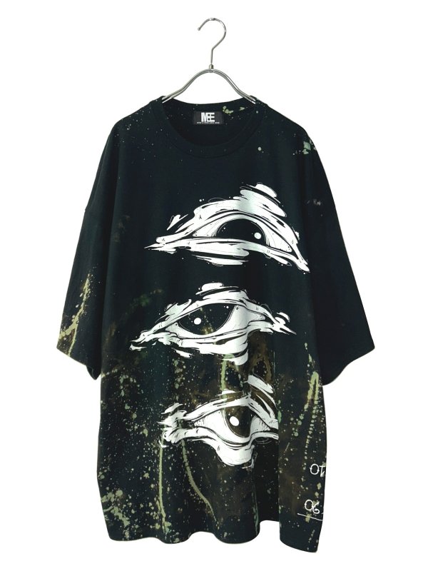画像1: M:E/ブリーチ+染め加工BIG-Tシャツ