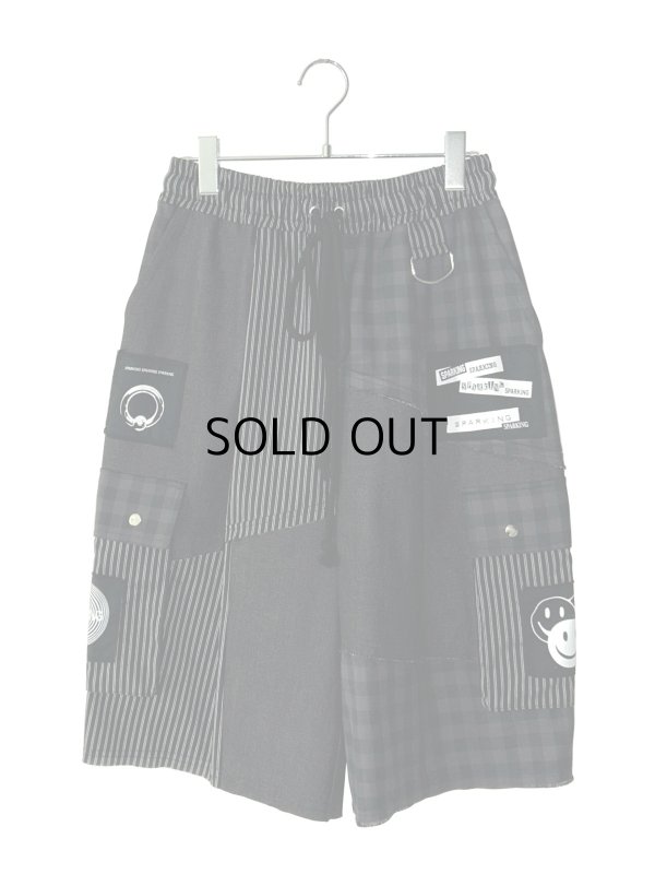 画像1: SPARLING SPARKING SPARKING/PATCHWORK HALF CARGO PANTS