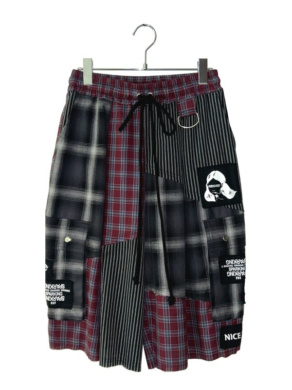 画像1: SPARLING SPARKING SPARKING/PATCHWORK HALF CARGO PANTS