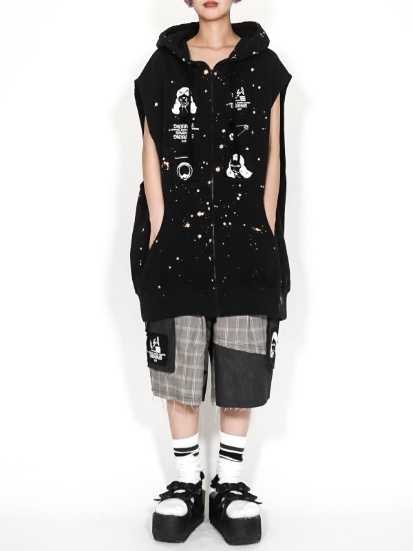 画像3: SPARKING SPARKING SPARKING / ノースリーブジップパーカー