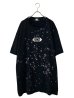 画像1: M:E/ブリーチ+染め加工"GURUGURU"刺繍オーバーサイズTシャツ (1)