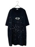 M:E/ブリーチ+染め加工"GURUGURU"刺繍オーバーサイズTシャツ