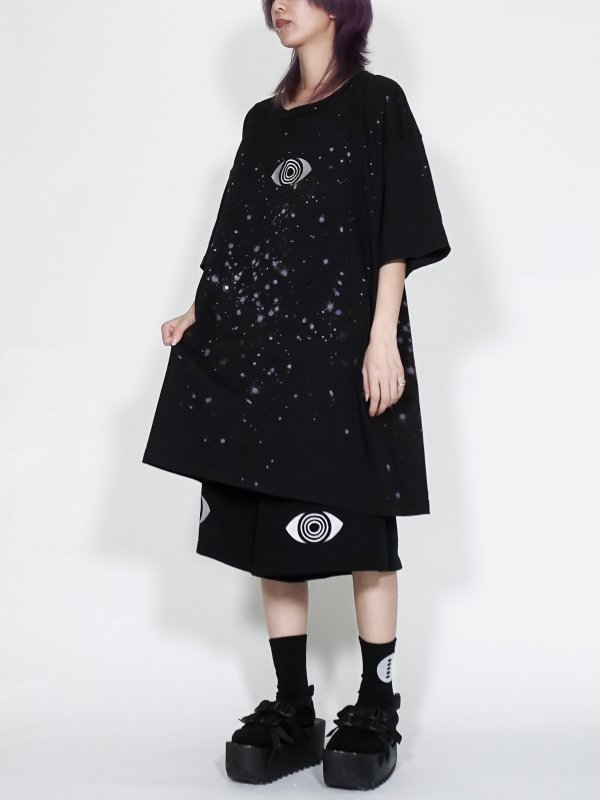 画像4: M:E/ブリーチ+染め加工"GURUGURU"刺繍オーバーサイズTシャツ