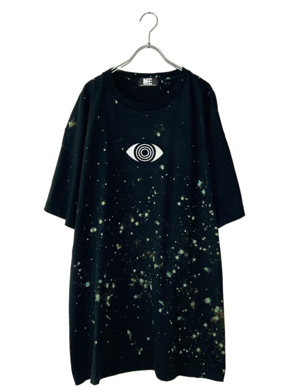 画像1: M:E/ブリーチ+染め加工"GURUGURU"刺繍オーバーサイズTシャツ