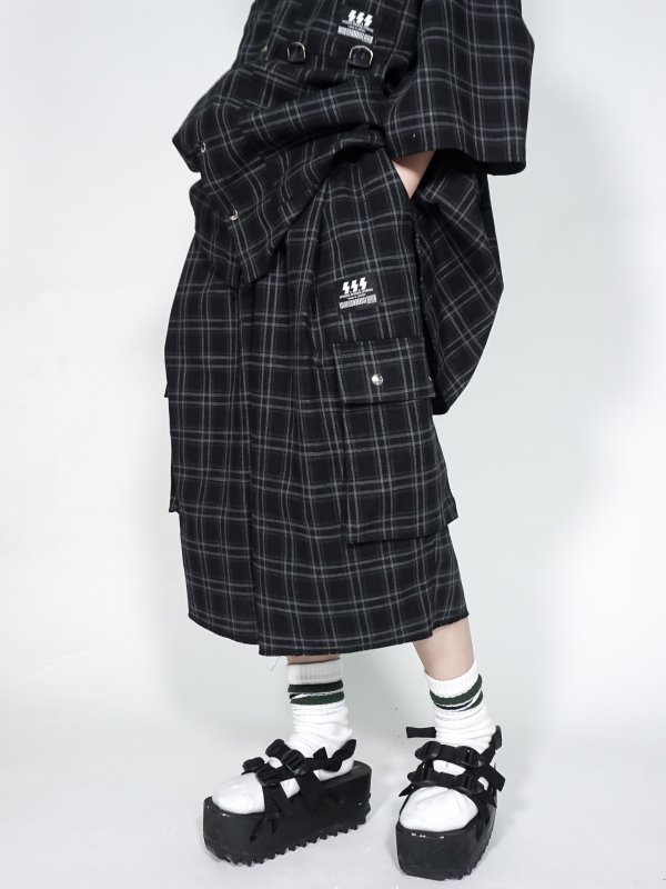 画像3: SPARLING SPARKING SPARKING/チェックハーフカーゴパンツ