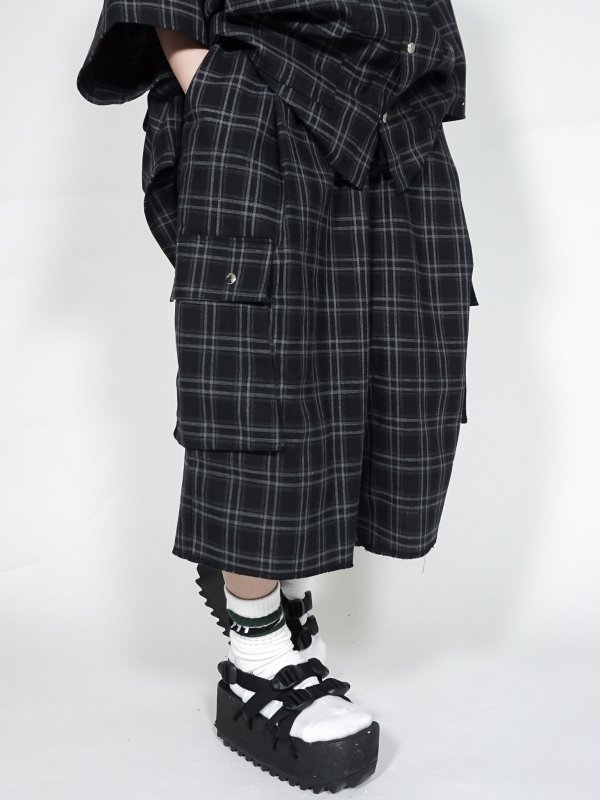 画像4: SPARLING SPARKING SPARKING/チェックハーフカーゴパンツ