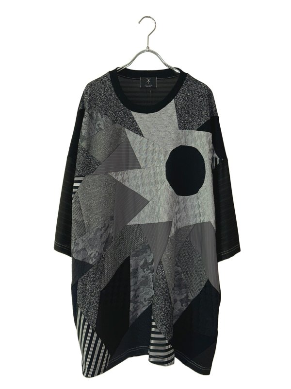 画像1: カクレミ/Hole-T-shirts (black/grey)