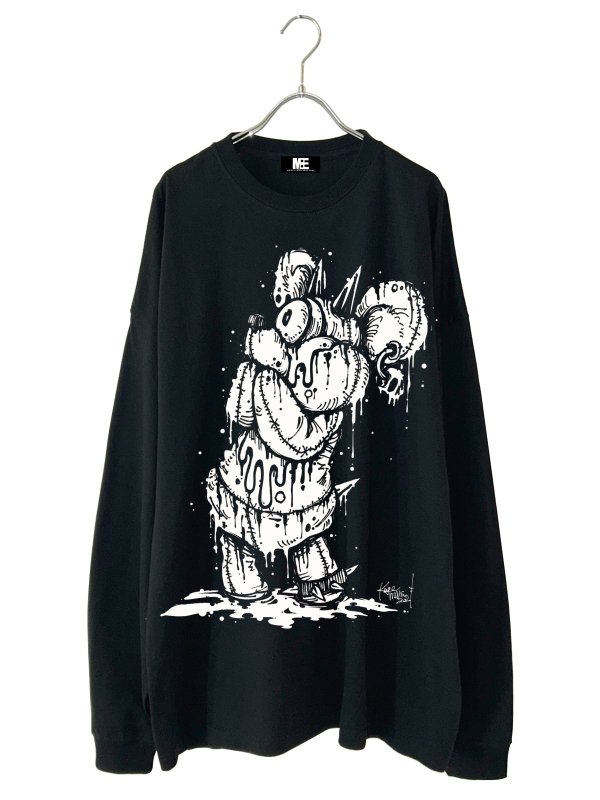画像2: M:E×KAGEMARU DESIGNS / ワイドロングスリーブTシャツ#1