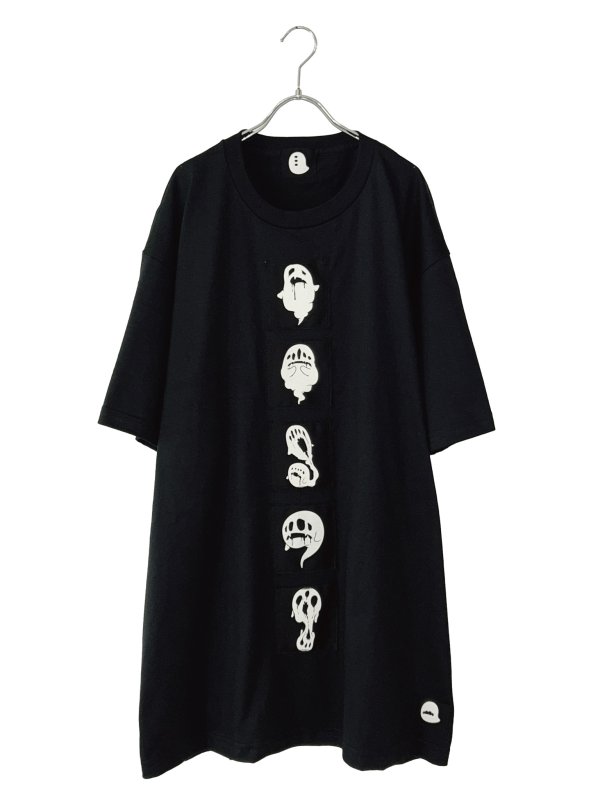 画像1: 5!5!GHOST/おばけパッチBIG-Tシャツ