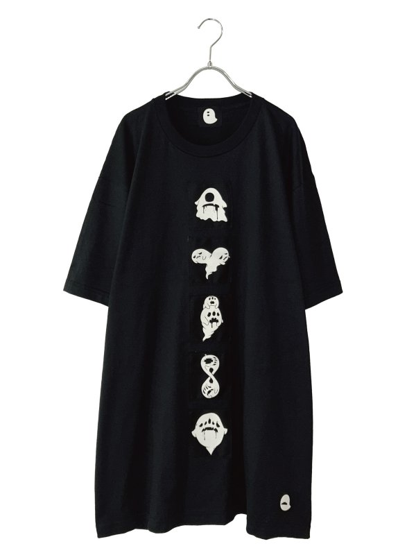 画像1: 5!5!GHOST/おばけパッチBIG-Tシャツ