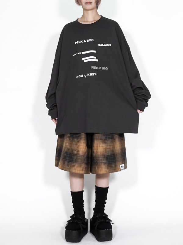 画像3: PEEK_A_BOO / ワイドロングスリーブTシャツ(SUMI)