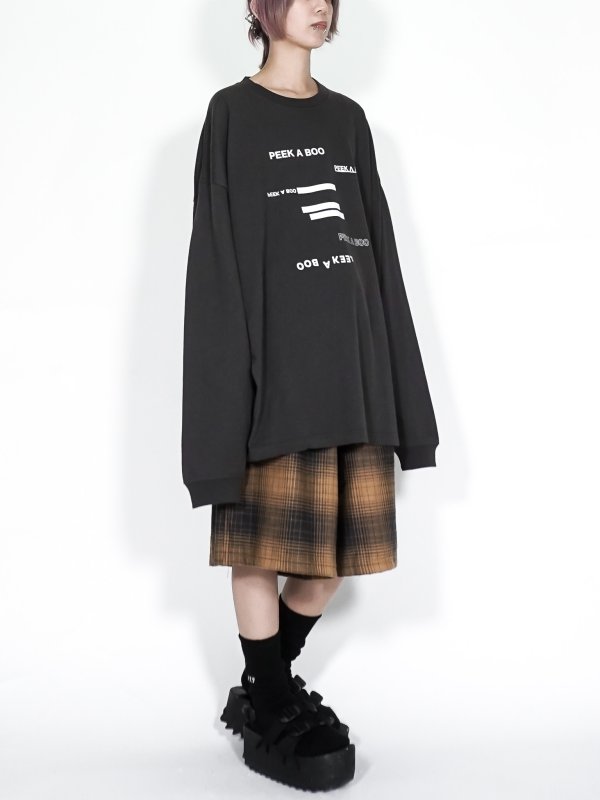 画像5: PEEK_A_BOO / ワイドロングスリーブTシャツ(SUMI)