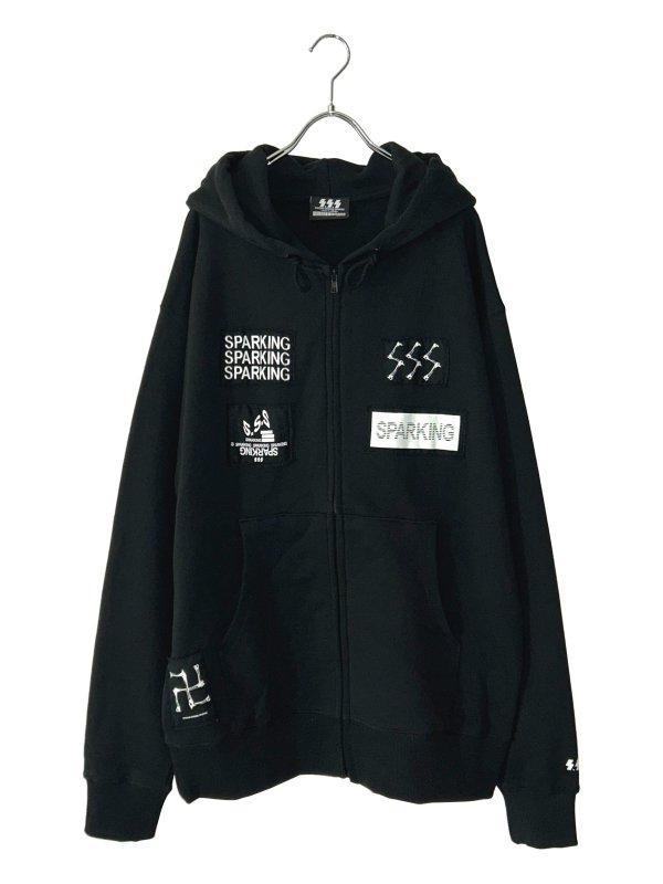画像1: SPARKING SPARKING SPARKING /パッチジップパーカー