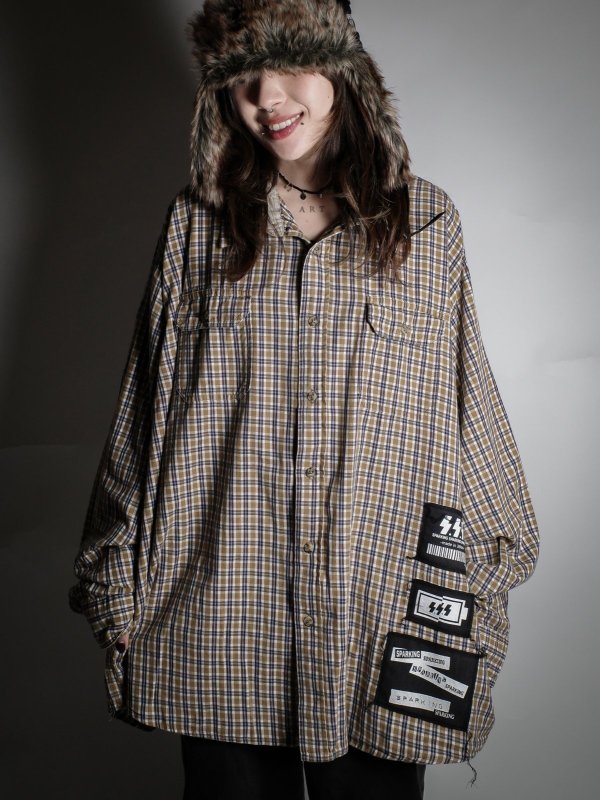画像3: SPARKING SPARKING SPARKING / リメイクチェックシャツ