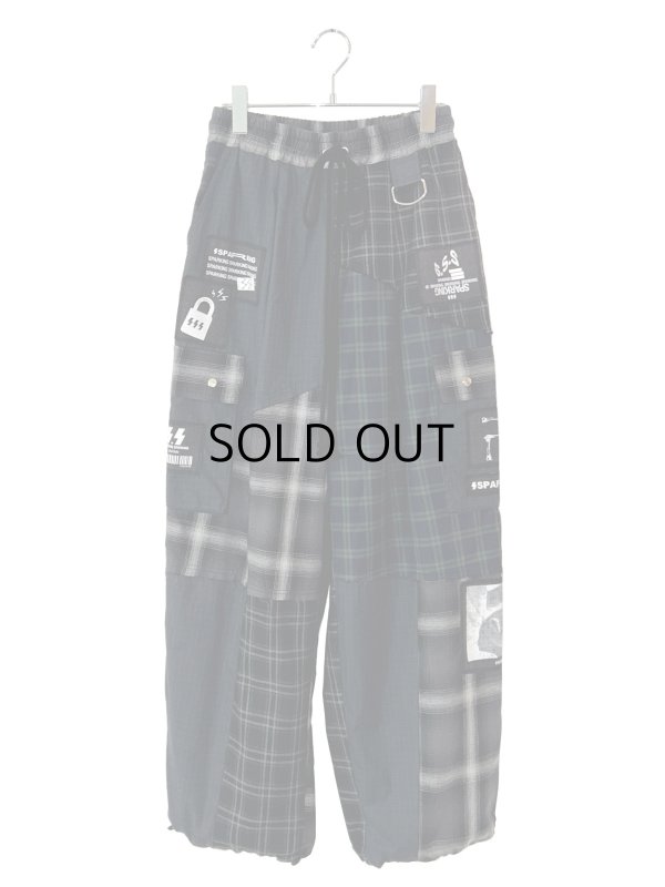 画像1: SPARKING SPARKING SPARKING/パッチワークカーゴパンツ