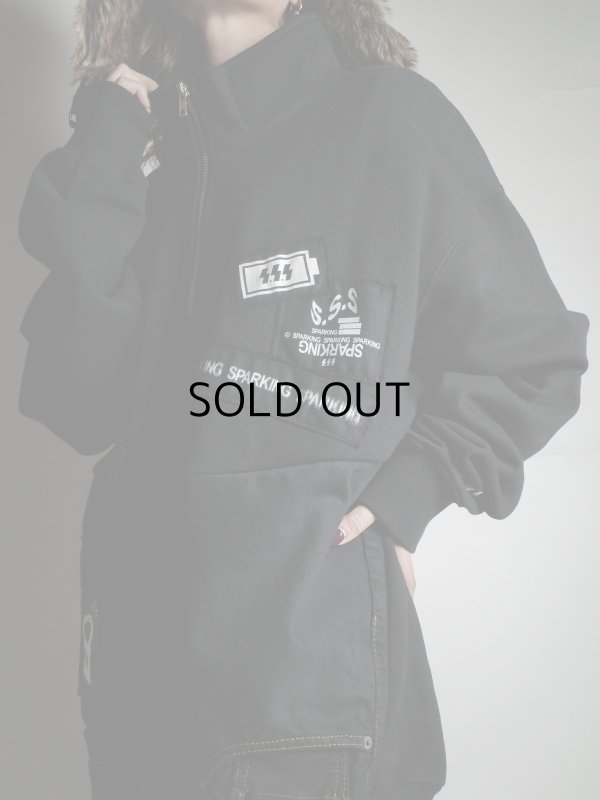 画像7: SPARKING SPARKING SPARKING - trip collection / 再構築ハーフジップトレーナー