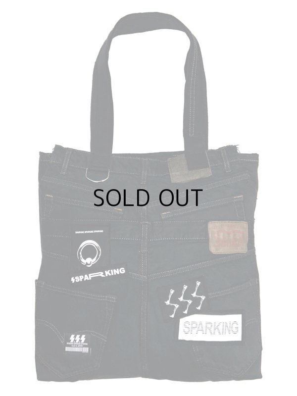 画像1: SPARKING SPARKING SPARKING - trip collection / 再構築デニムトートバッグ