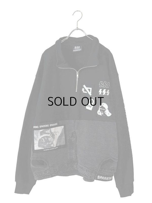 画像1: SPARKING SPARKING SPARKING - trip collection / 再構築ハーフジップトレーナー