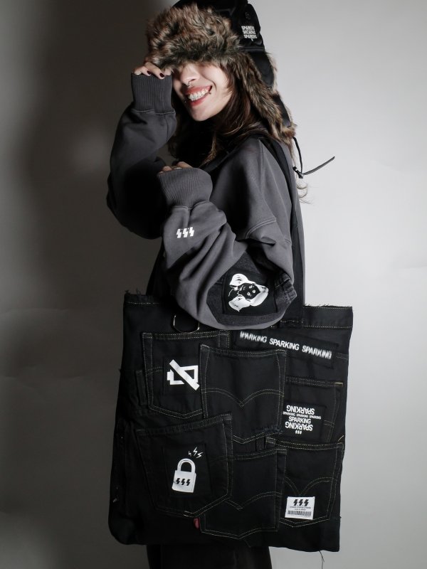 画像5: SPARKING SPARKING SPARKING - trip collection / 再構築デニムトートバッグ