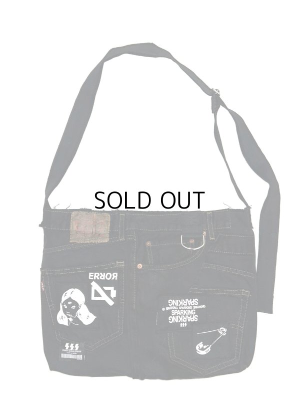 画像1: SPARKING SPARKING SPARKING - trip collection / 再構築デニムショルダーバッグ 