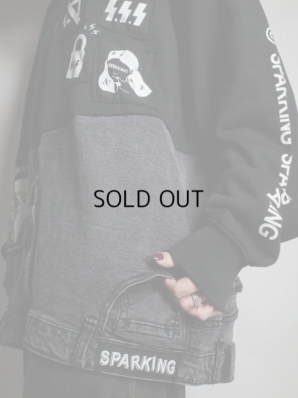 画像9: SPARKING SPARKING SPARKING - trip collection / 再構築ハーフジップトレーナー