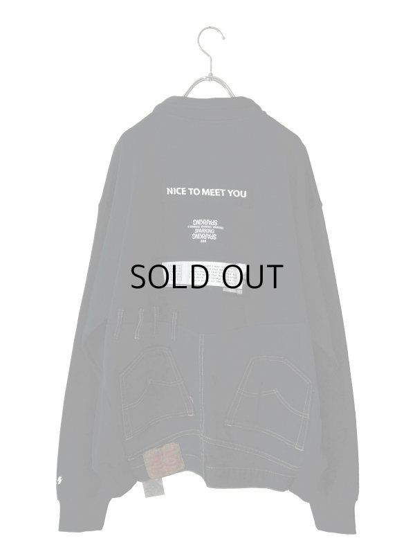 画像2: SPARKING SPARKING SPARKING - trip collection / 再構築ハーフジップトレーナー