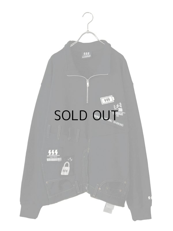 画像1: SPARKING SPARKING SPARKING - trip collection / 再構築ハーフジップトレーナー