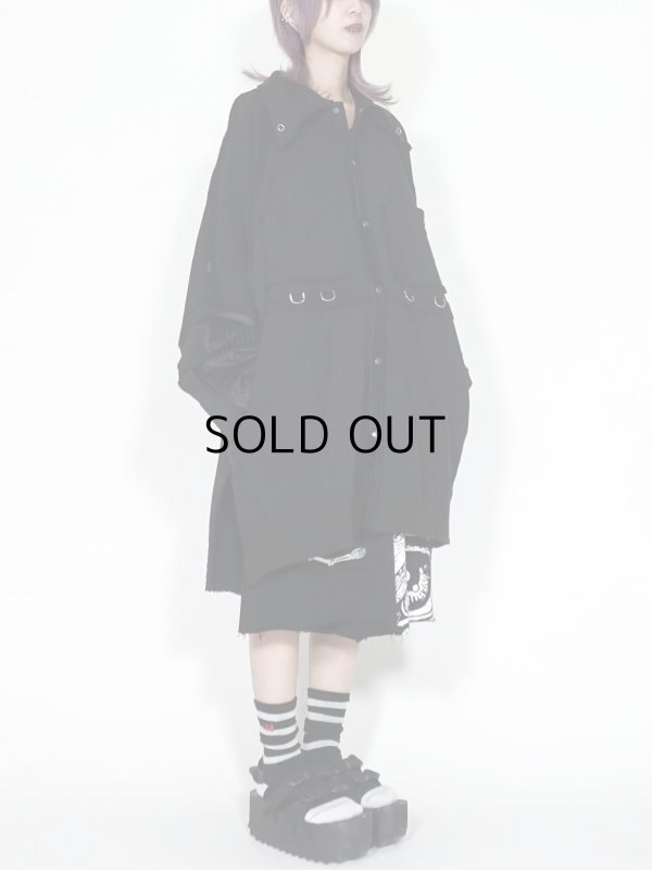 画像6: M:E/パーカー解体再構築オーバーサイズシャツジャケット