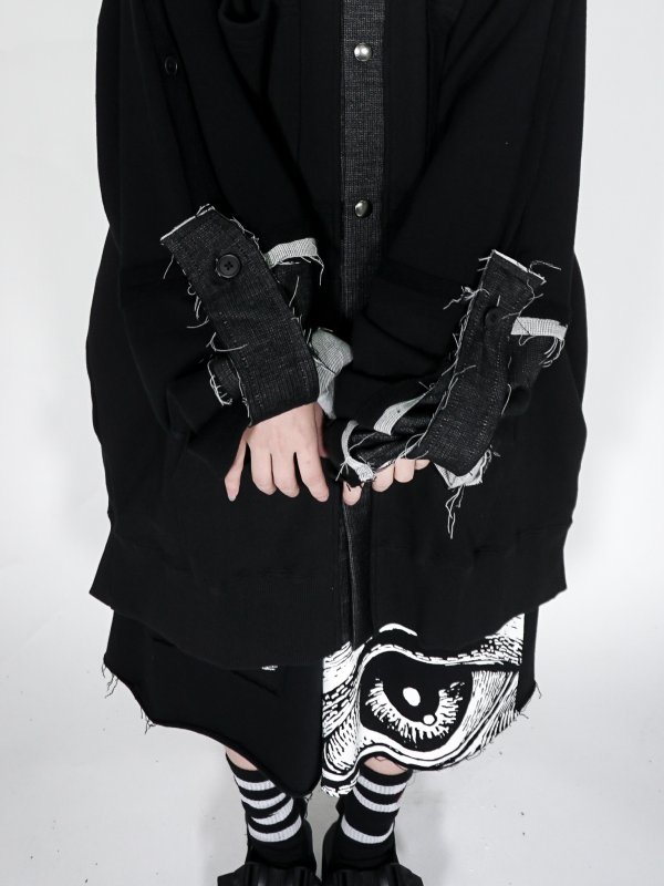 画像10: M:E/パーカー解体再構築オーバーサイズシャツジャケット