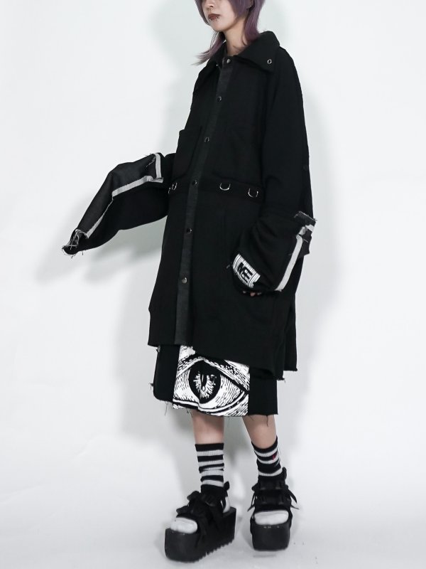 画像5: M:E/パーカー解体再構築オーバーサイズシャツジャケット