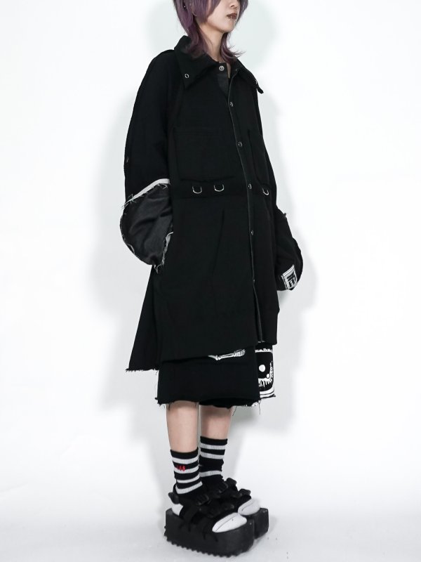 画像6: M:E/パーカー解体再構築オーバーサイズシャツジャケット