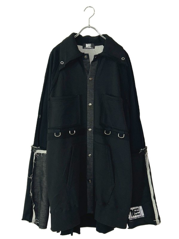 画像1: M:E/パーカー解体再構築オーバーサイズシャツジャケット