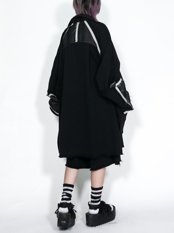 画像7: M:E/パーカー解体再構築オーバーサイズシャツジャケット