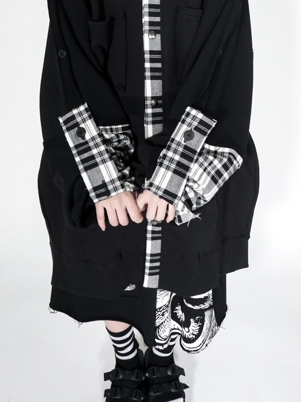 画像10: M:E/パーカー解体再構築オーバーサイズシャツジャケット