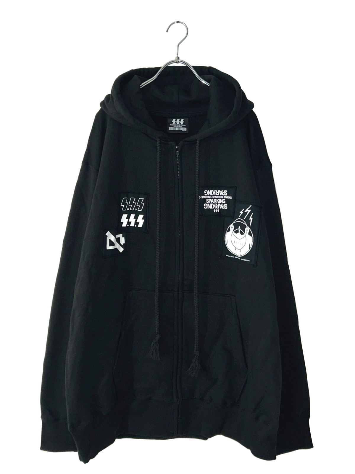 SPARKING SPARKING SPARKING / BIG ZIP UP HOODIE - select shop DR