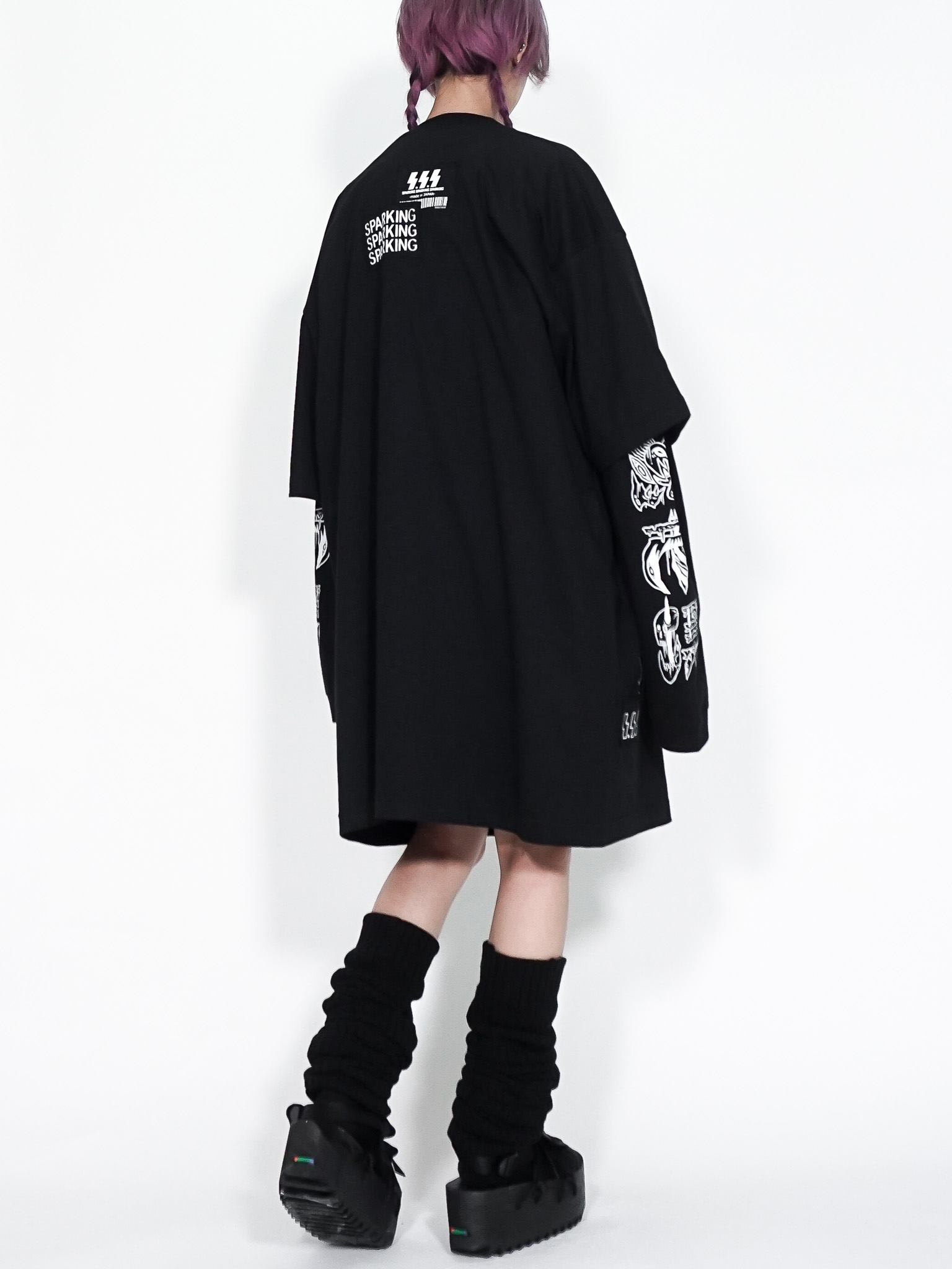 トップス DR sparking sparking sparking SPARKING SPARKING SPARKING / オーバーサイズパッチTシャツ