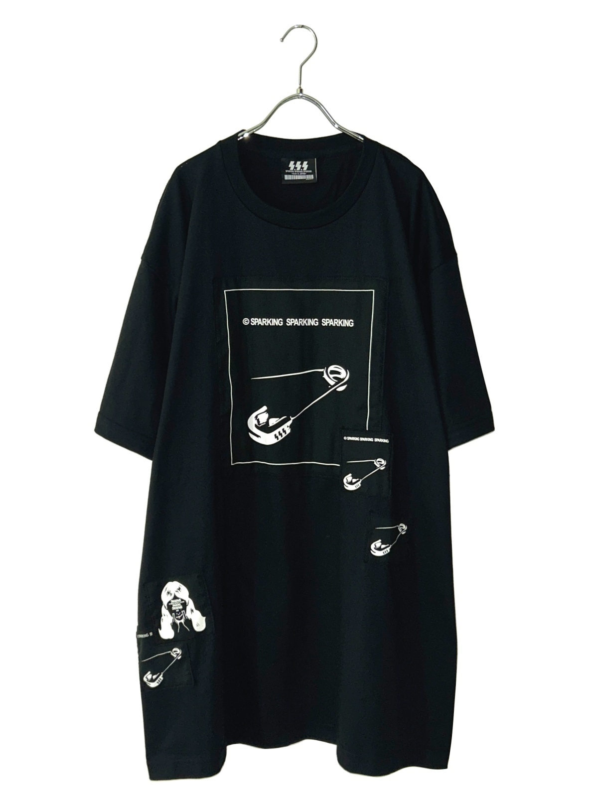 トップス DR sparking sparking sparking SPARKING SPARKING SPARKING / オーバーサイズパッチTシャツ